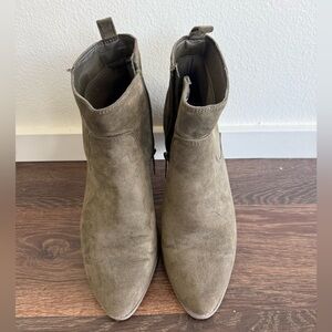 Women's Green Taupe Ankle Boots